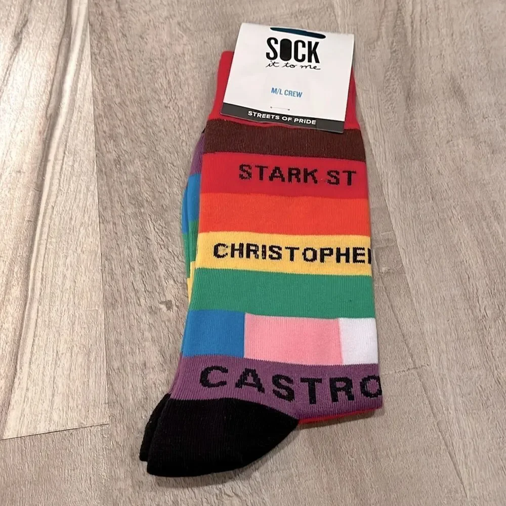 NWT Sock it to Me Streets of Pride Unisex Crew Socks (M/L)